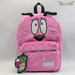 Courage The Cowardly Dog Fuzzy Mini Backpack New